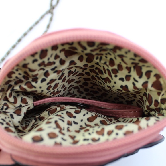 Mauve Colored Flower Chained Mini Crossbody Preowned - Picture 7 of 7